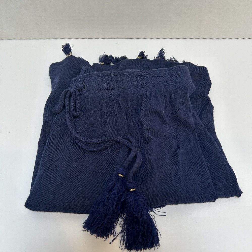 Lilly Pulitzer Palma Tube Top True Navy Tassel Size XS Retail $68